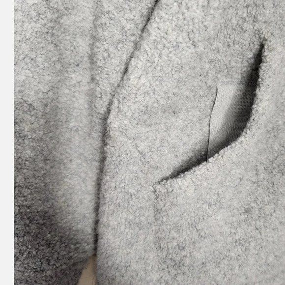 Lululemon So Sherpa Wool Blend Boucle Gray Heather Hooded Zip Jacket size 2 - Picture 9 of 13